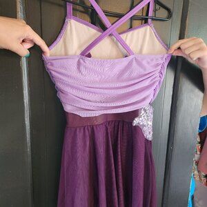 Lyrical Ballet Purple Flowy Ombre Costume